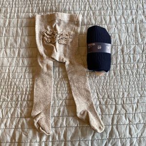 2 pairs of baby gap tights